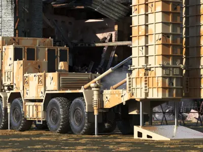  Iranian Bavar 373 Air Defense System on Ready with Missile 