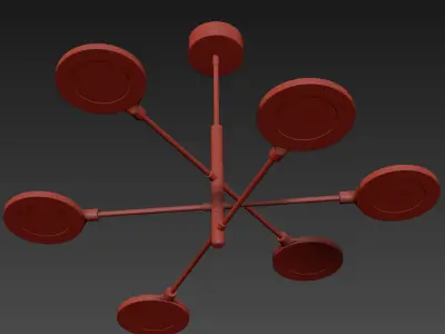 Kentwood 6-Light Led Chandelier 3D model