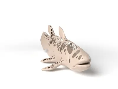 Coelacanth Dust Voronoi Low-poly 3D model