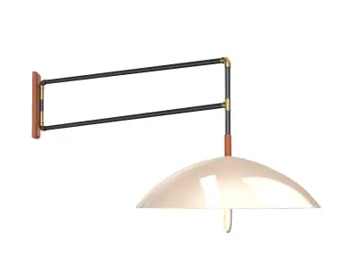 Steel Swing Dome Wall Light 3D model