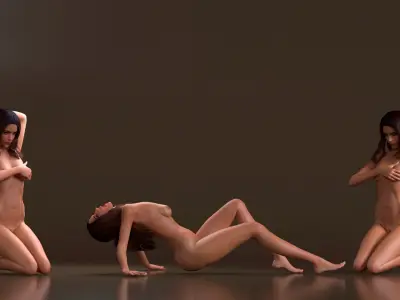  Nude Female Rigged for Maya 