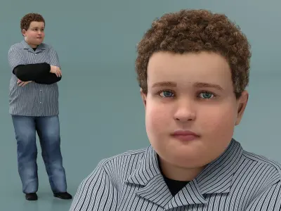  Boy Standing with Folded Arms 