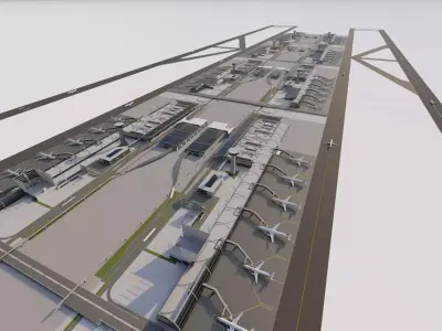 3D Airport-Airport 3D model