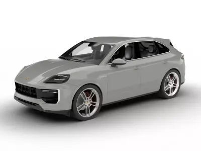 Porsche Cayenne Turbo E-Hybrid 2025 HQ 3d model 3D model
