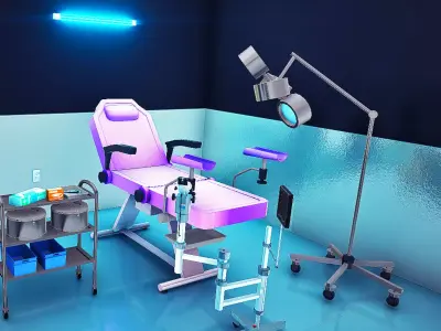 Modular Realistic Hospital Vol2 Low-poly 3D model