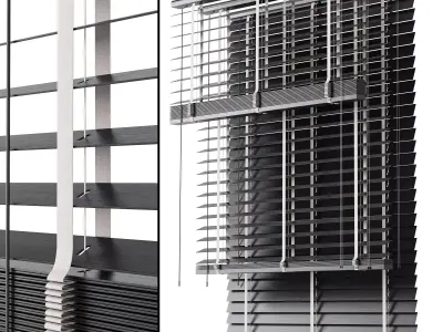 Wooden blinds Set 26 3D model