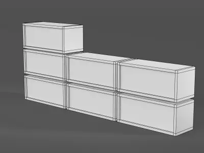 Container - PBR Pixel Art - PSX Style Low-poly 3D model