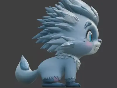 Friendly Frost Guardian 3D Model Low-poly 3D model