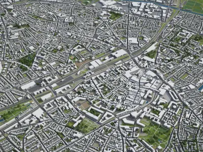 Tilburg  Low-poly 3D model