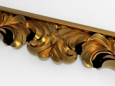 carved frame 3D model
