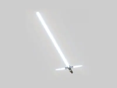 Star Wars Lightsaber Crossguard 06 White - SciFi Weapon Low-poly 3D model