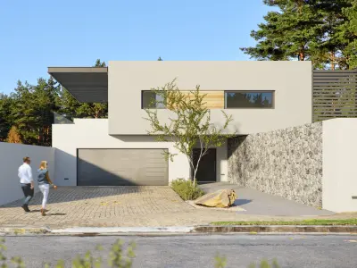 Corona - C4D scene files - House Banton - Modern Minimalist Home 3D model