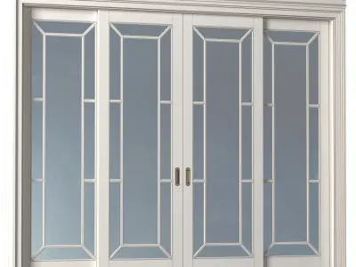 Interior sliding doors in classic style 3D model