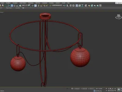 NH S4 CIRCULAR CHANDELIER Low-poly 3D model