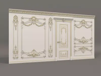 Wall Molding in Classic French style 25 3D model