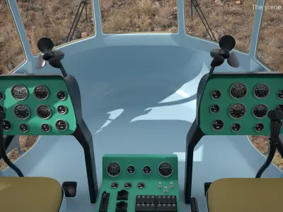 Multirole Combat Helicopter Grey 3D model