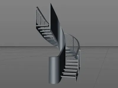 Modern Spiral Staircase Model Free 3D model