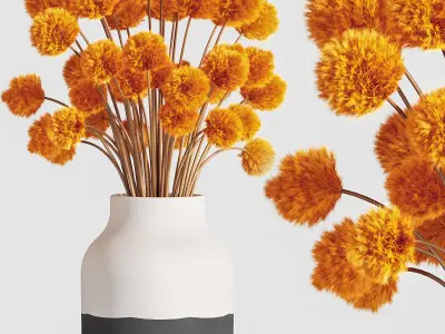 plants bouquet vase 03 3D model