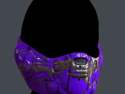 Helmet gas mask scifi military combat Low-poly 3D model Low-poly 3D model buy