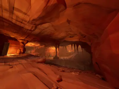 Full Stylized Cave Set  Low-poly 3D model