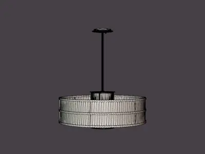 Discus Chandelier - Graphite Low-poly 3D model