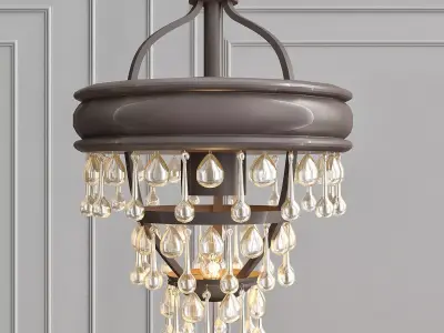 Calypso 1 Light Mini Chandelier 3D model