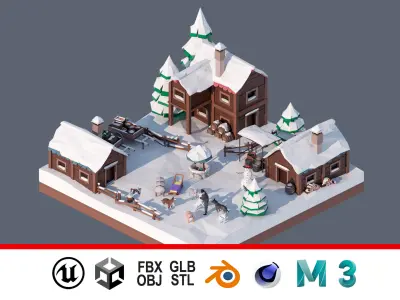 land 6A Low-poly 3D model