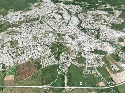 Cityscape Spanish Town Jamaica 3D model