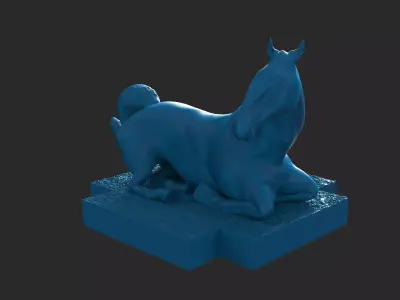 Puzzle horse stable 3D print model