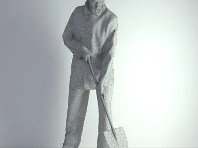 3D Scan Man Worker Safety 014 3D model