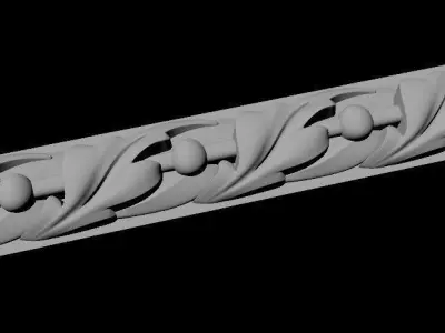 baguette decorative moulding 3D model