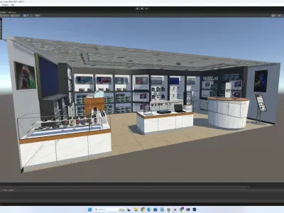 Modern Electronics Store 3D Model - Unity Ready Low-poly 3D model