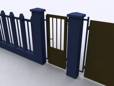 fence gate door 3D model