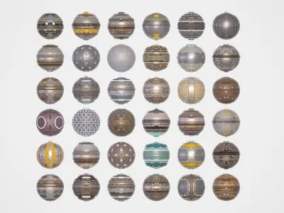 2022 MEGA SCIFI TEXTURES COLLECTION 3D Model Pack
