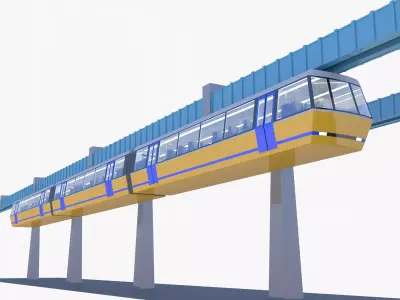 Elevated train 2023 3D model