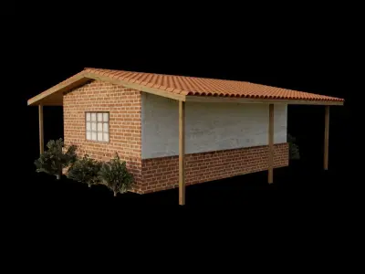 Old Country House - Farm House - Forest House 3 Low-poly 3D model