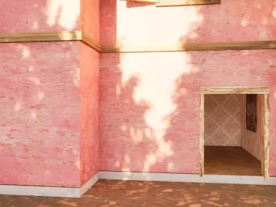 family house Low-poly 3D model