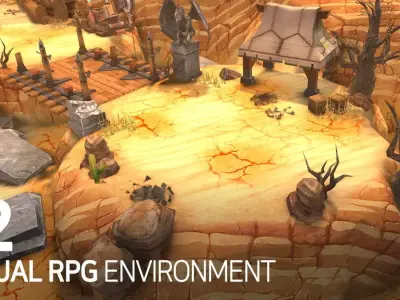 Casual RPG Environment 02 Low-poly 3D model