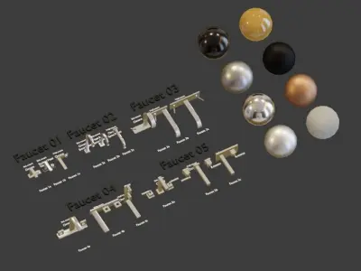 Faucet Set 1 - 15 Faucet Models 3D model