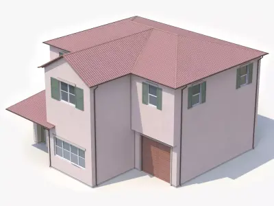 House 4 Low-poly 3D model
