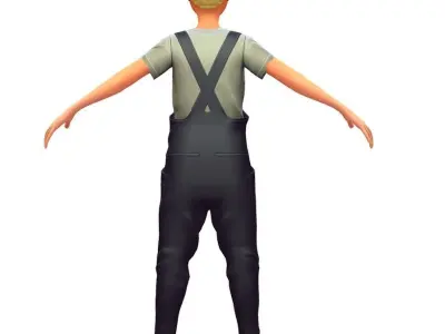 Cartoon Low Poly Style Avatar 016 Low-poly 3D model