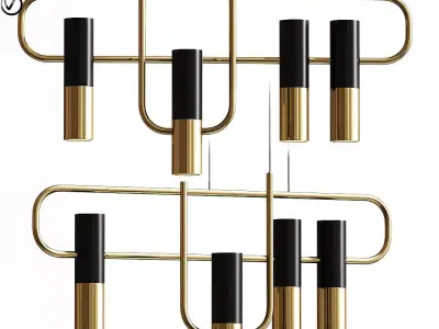 Storm Suspension Ceiling Pendant 3D model