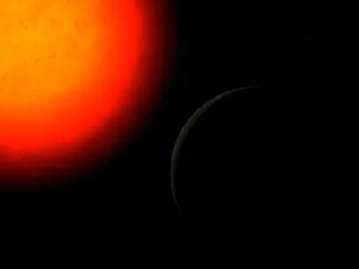 Mercury ball in night sky 3D model