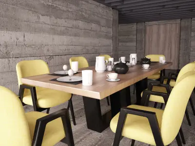 Home and Restaurant - The Dining Table 07 3D model