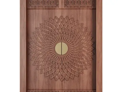 Entrance door set157 Low-poly 3D model