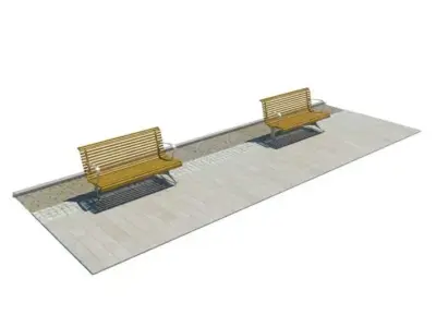 Street   Public Benches 3D model