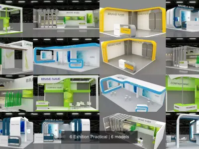 6 Exhition Practical 3D Model Pack