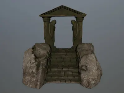 Souls Gate Low-poly 3D model