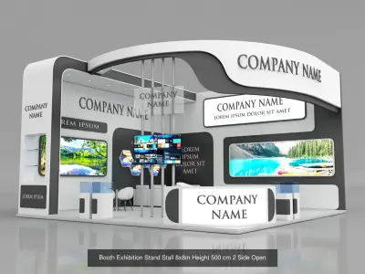 10 Exhibition Stand Stall Booth 3D model 3D Model Collection 3D Model Pack shop