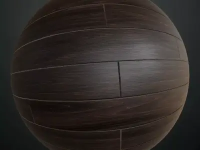 Dark Oak Wood Planks PBR Seamless Texture